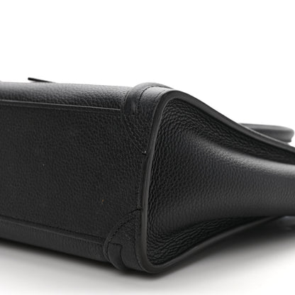 Celine Drummed Calfskin Nano Luggage Black 9 of 9