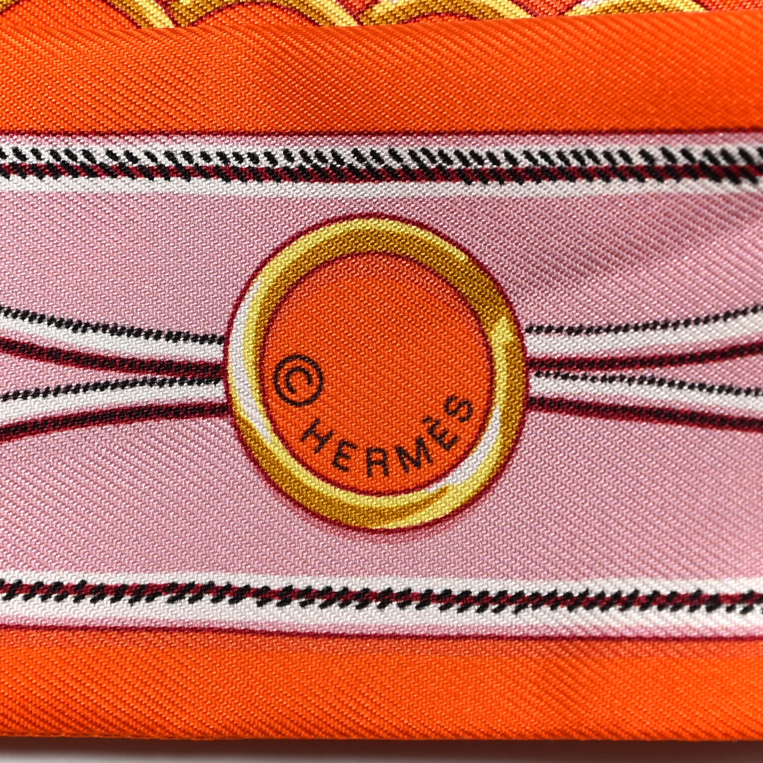 Hermes Silk Maillons Twilly Orange Vieux Rose Gold 2 of 4