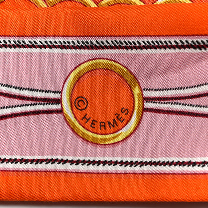 Hermes Silk Maillons Twilly Orange Vieux Rose Gold 2 of 4