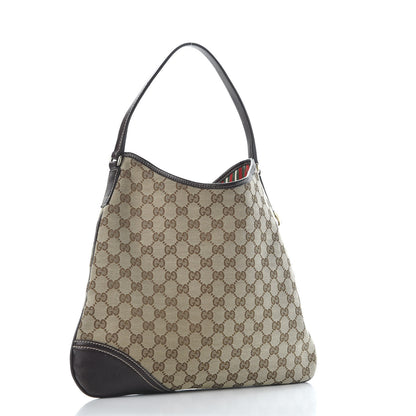 Gucci Monogram GG Medium New Britt Hobo Dark Brown 2 of 9