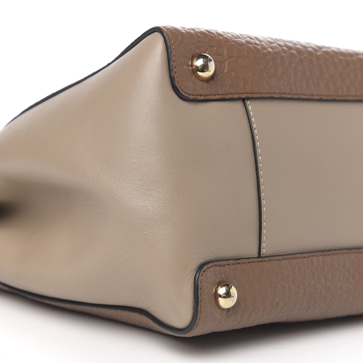 Heritage Grain Smooth Calfskin Large Clarborough Tote Sepia Brown Honey