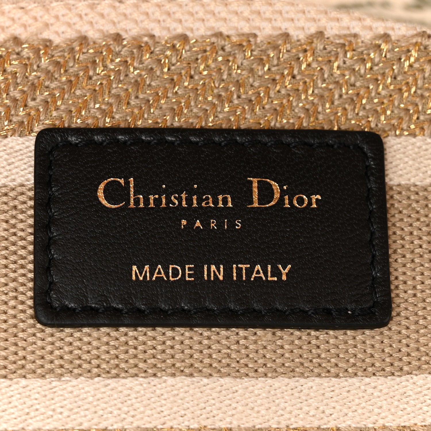Christian Dior Canvas Embroidered Hibiscus Printed Medium Lady D-Lite Beige Multicolor 5 of 9