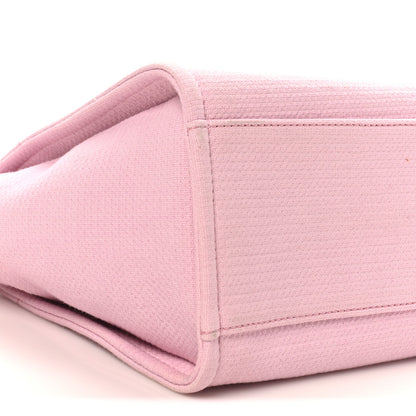 Chanel Mixed Fibers Small Deauville Tote Dark Pink 10 of 11