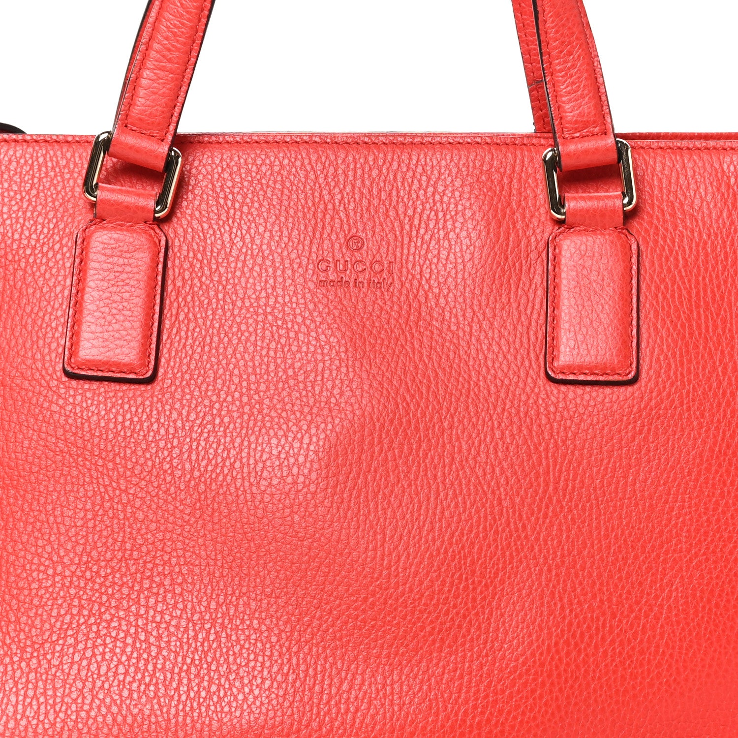 Gucci Calfskin Large Bamboo Tassel Top Handle Tote Red 1967057