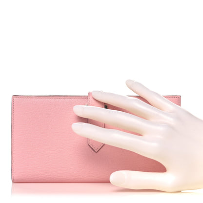 Hermes Chevre Mysore Bearn Gusset Wallet Rose Sakura 2 of 10