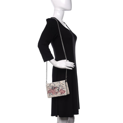 Prada X JAMES JEAN Glace Calfskin Rabbit Print Wallet On Chain Opaline 2 of 8