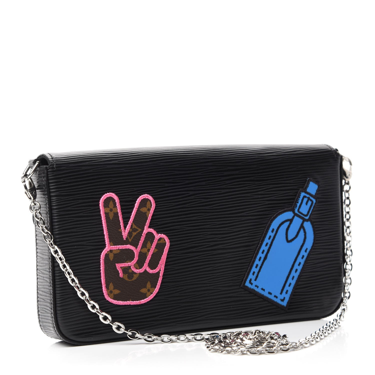 Louis Vuitton Epi LV Stories Pochette Felicie Black 3 of 11