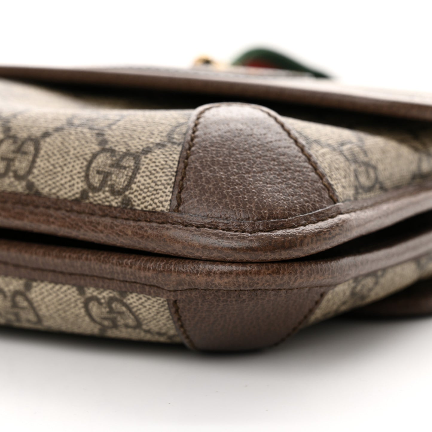 GG Supreme Monogram Web Small Neo Vintage Double Flap Messenger Bag Beige New Acero