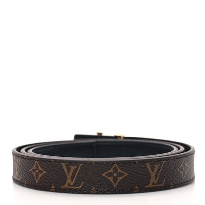 Louis Vuitton Calfskin Monogram 20mm LV Iconic Reversible Belt Black 85 34 Black 2 of 5
