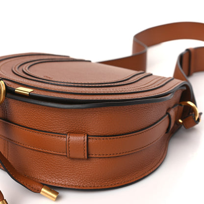 Chloe Calfskin Medium Marcie Round Crossbody Bag Tan 8 of 8