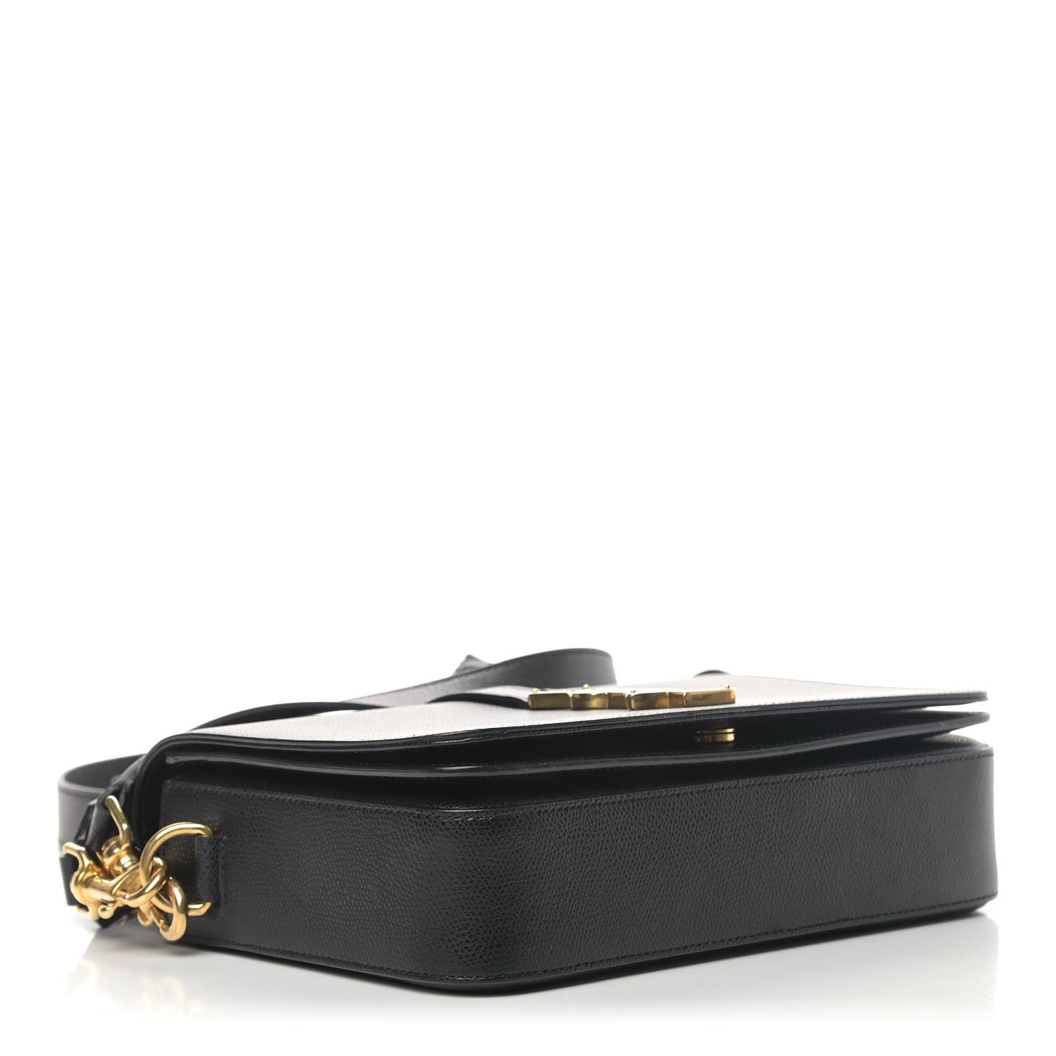 Saint Laurent Textured Calfskin Medium Classic Monogram Universite Bag Black 3 of 5