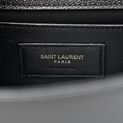 Saint Laurent Grain De Poudre Small Monogram Monochrome Kate Satchel Black 6 of 10
