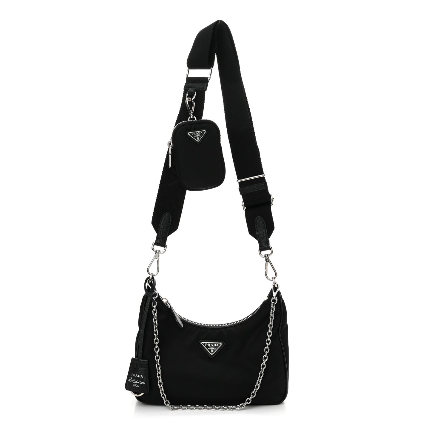 Nylon Re-Edition 2005 Shoulder Bag Black