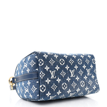 Louis Vuitton Monogram Jacquard Denim Speedy Bandouliere 25 Bleu 4 of 10
