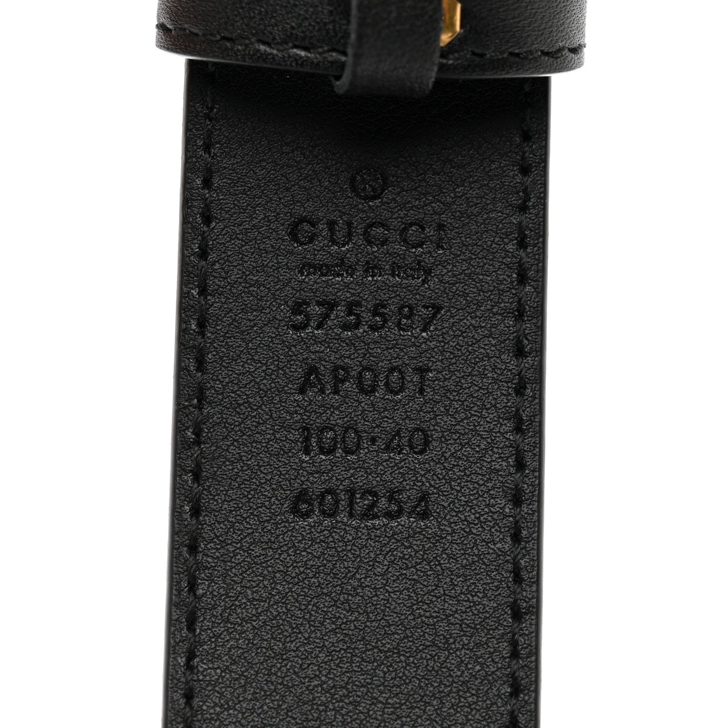 Gucci Calfskin Framed Double G Belt 100 40 Black 3 of 5