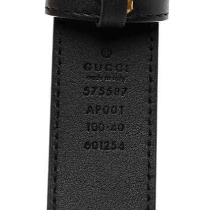 Gucci Calfskin Framed Double G Belt 100 40 Black 3 of 5