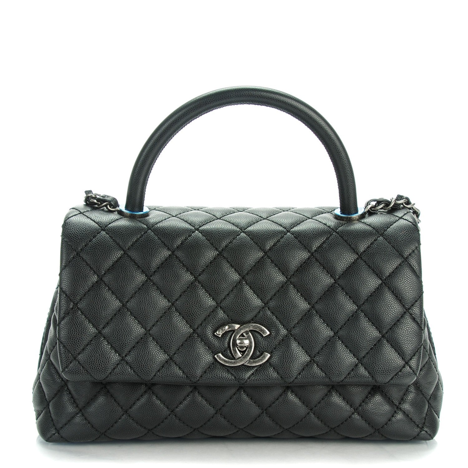 Chanel Caviar Quilted Small Coco Handle Flap Black 1 of 8