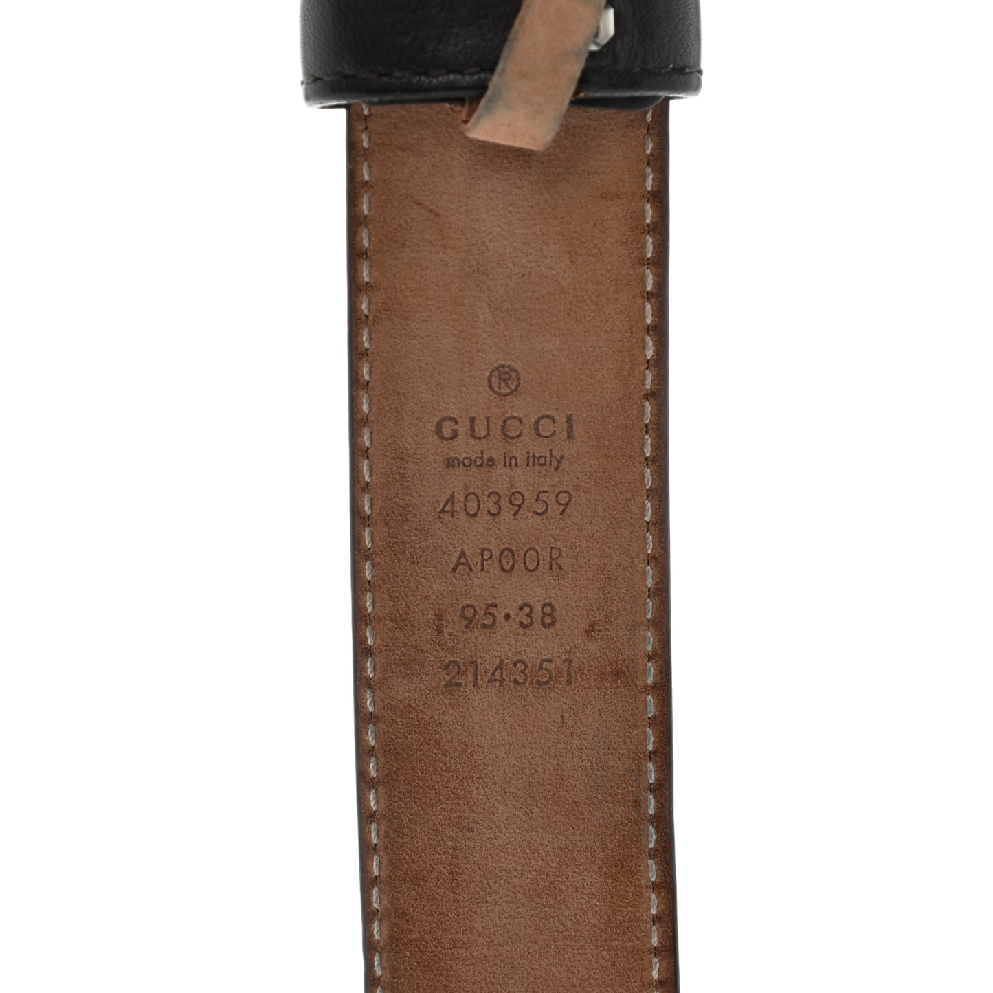 Calfskin Interlocking G Belt 95 38 Dark Brown