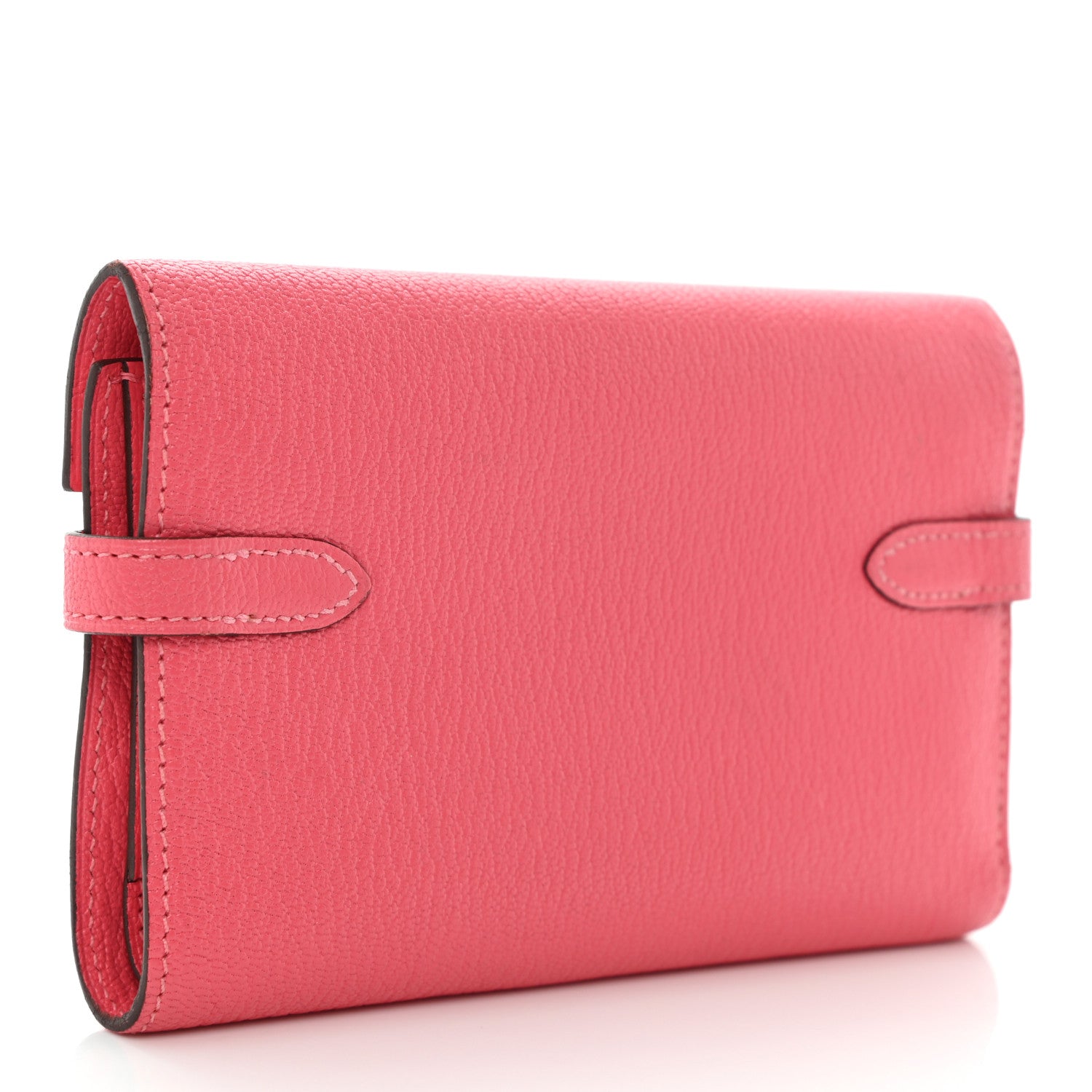 Hermes Chevre Mysore Medium Kelly Wallet Rose Azalee 3 of 10
