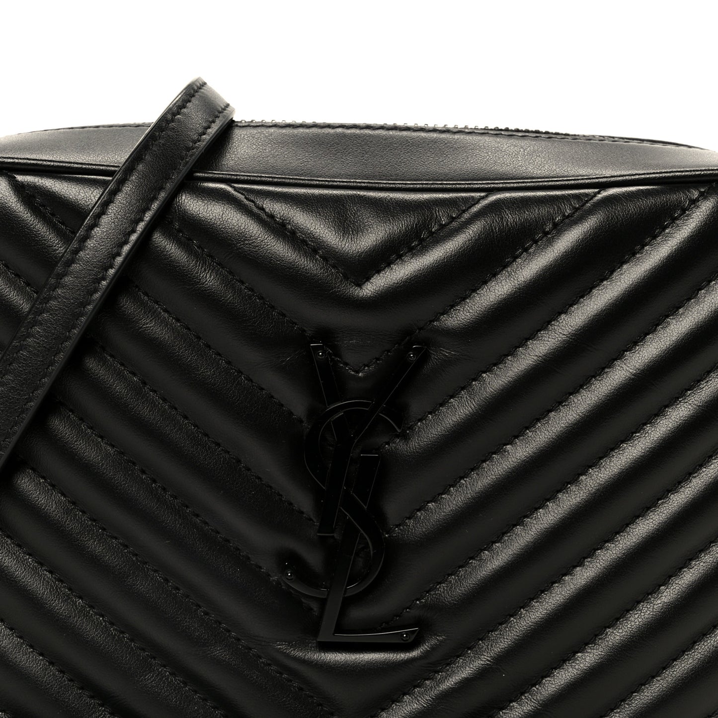 Calfskin Matelasse Monogram Monochrome Lou Camera Bag Black
