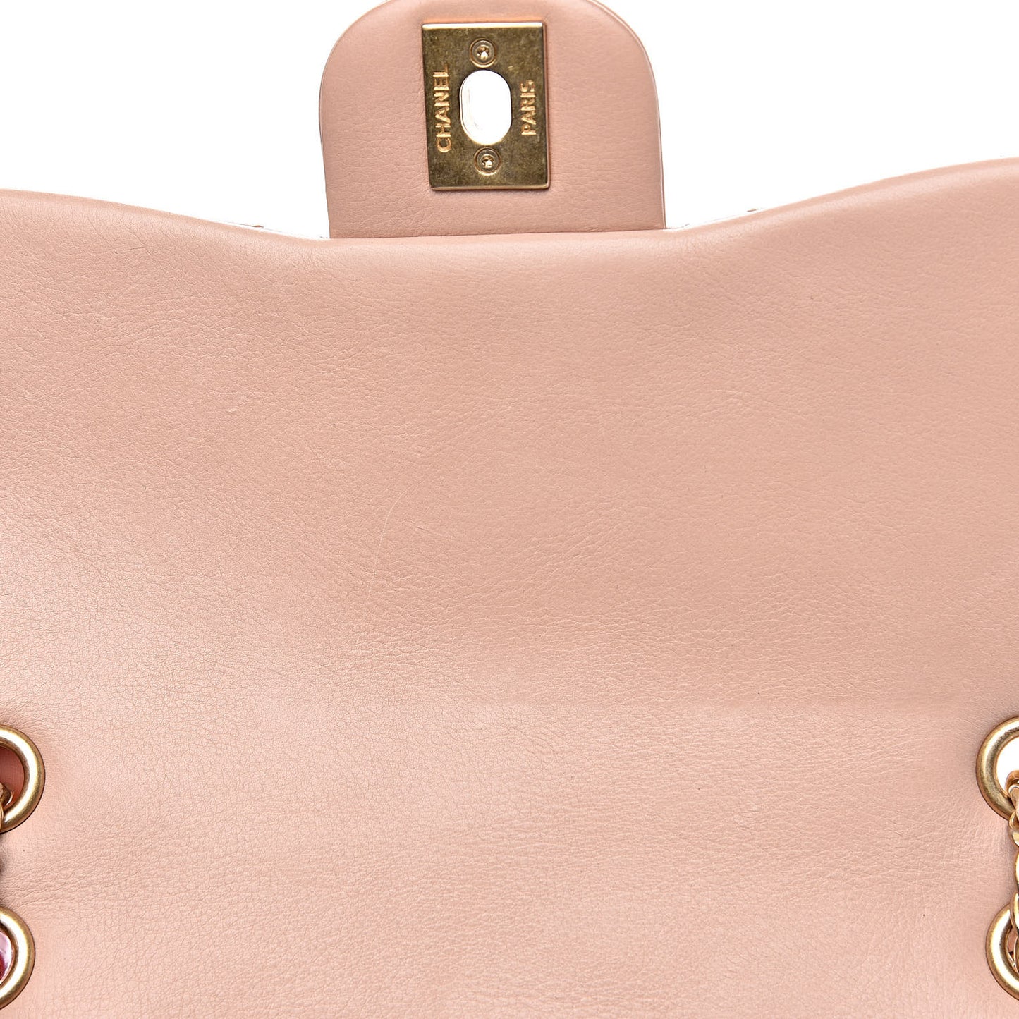 Calfskin Quilted Mini Rock The Corner Flap Pink