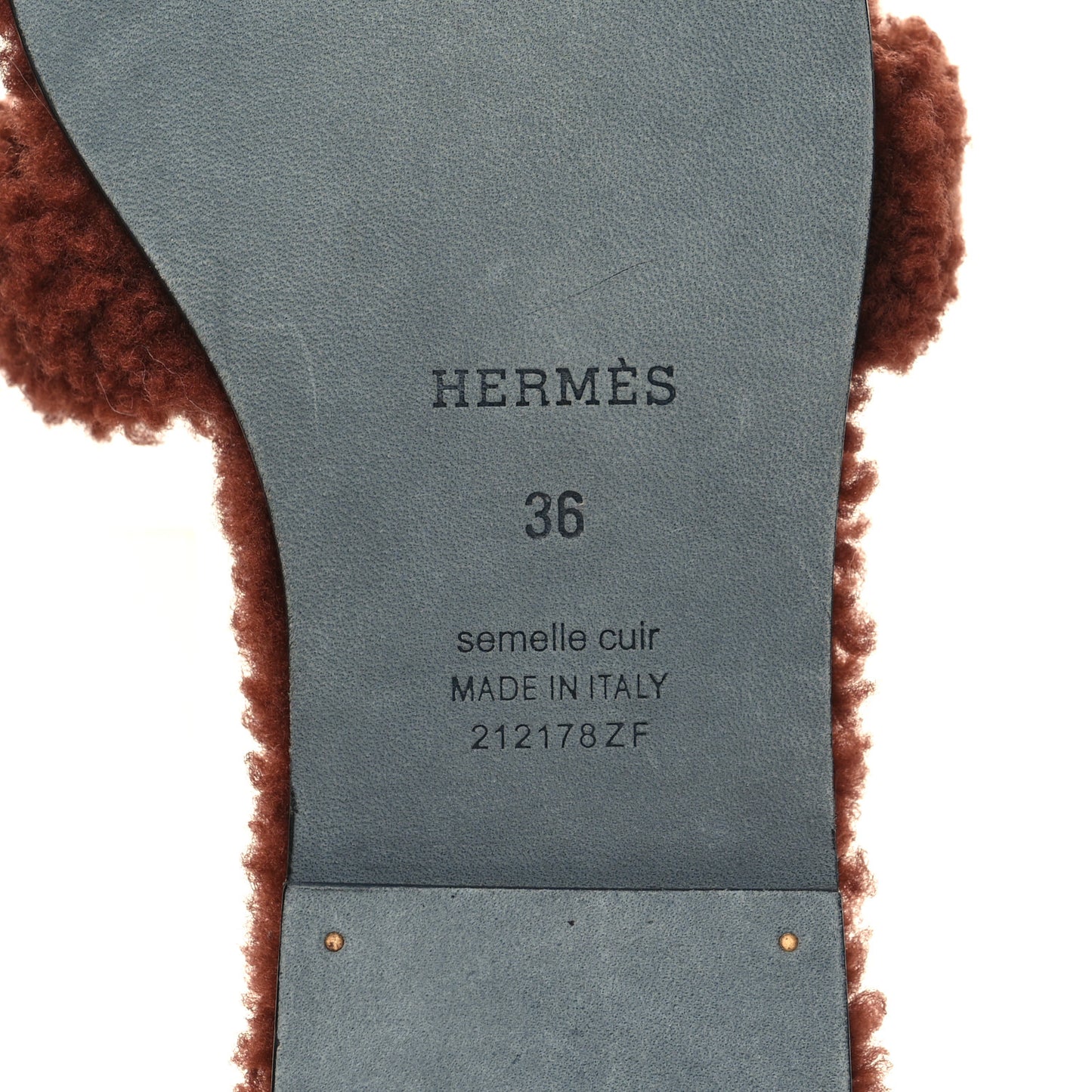 Woolskin Oran Sandals 36 Cognac