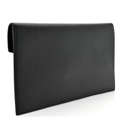 Saint Laurent Grain De Poudre Uptown Pouch Black 3 of 8