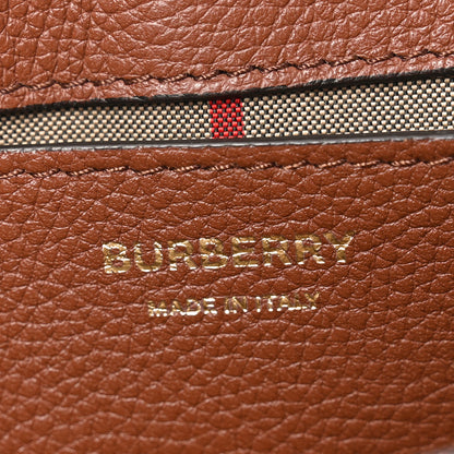 Burberry Grainy Calfskin Vintage Check Note Crossbody Bag Malt Brown 6 of 9