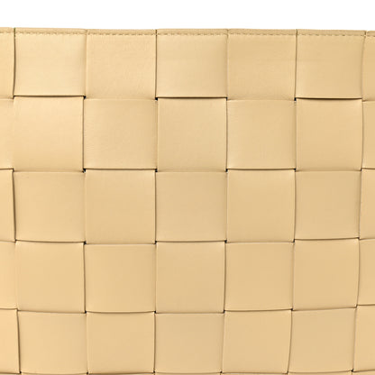 Bottega Veneta Nappa Maxi Intrecciato Large Cassette Flat Zip Pouch Porridge 7 of 11