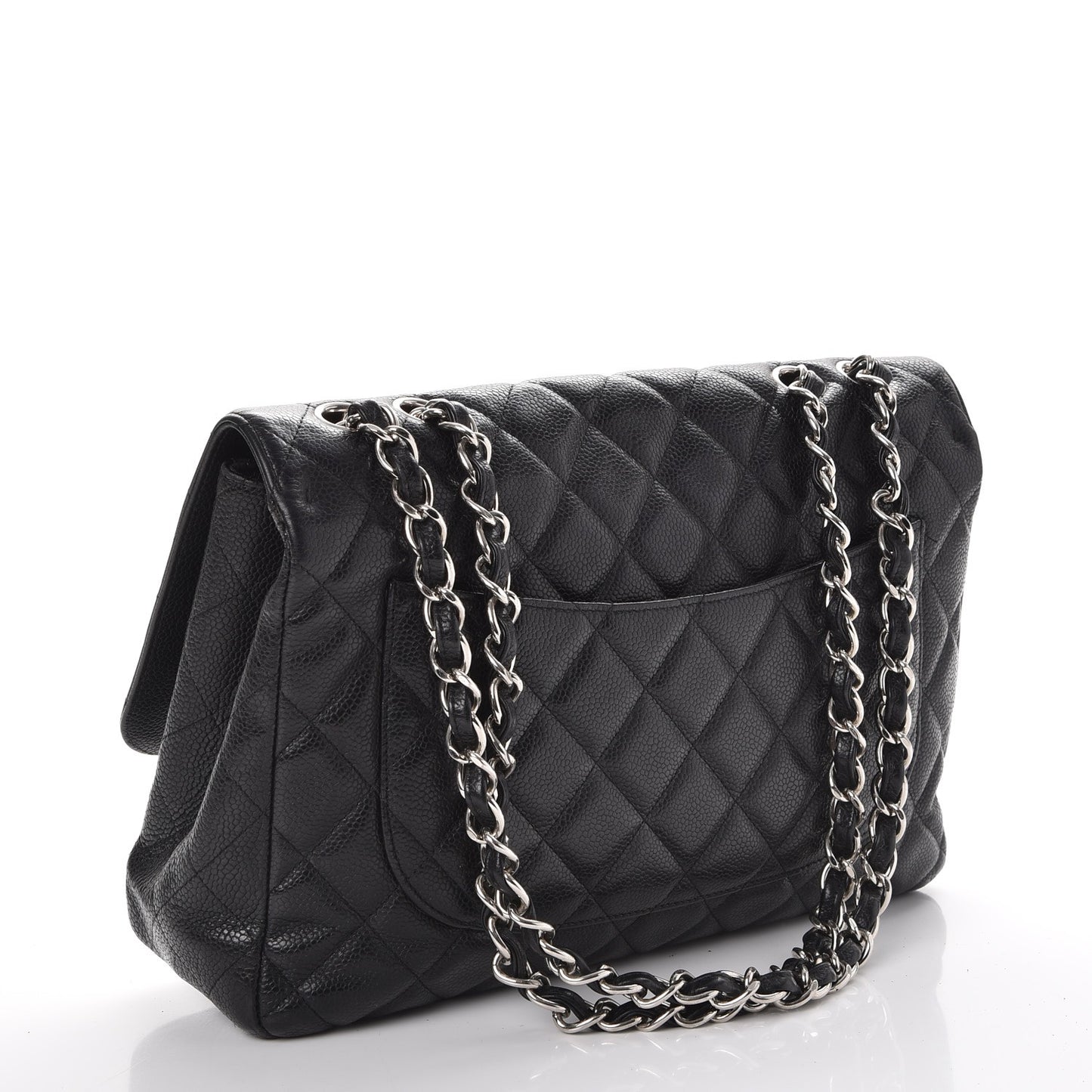 Caviar Quilted Jumbo Single Flap Black