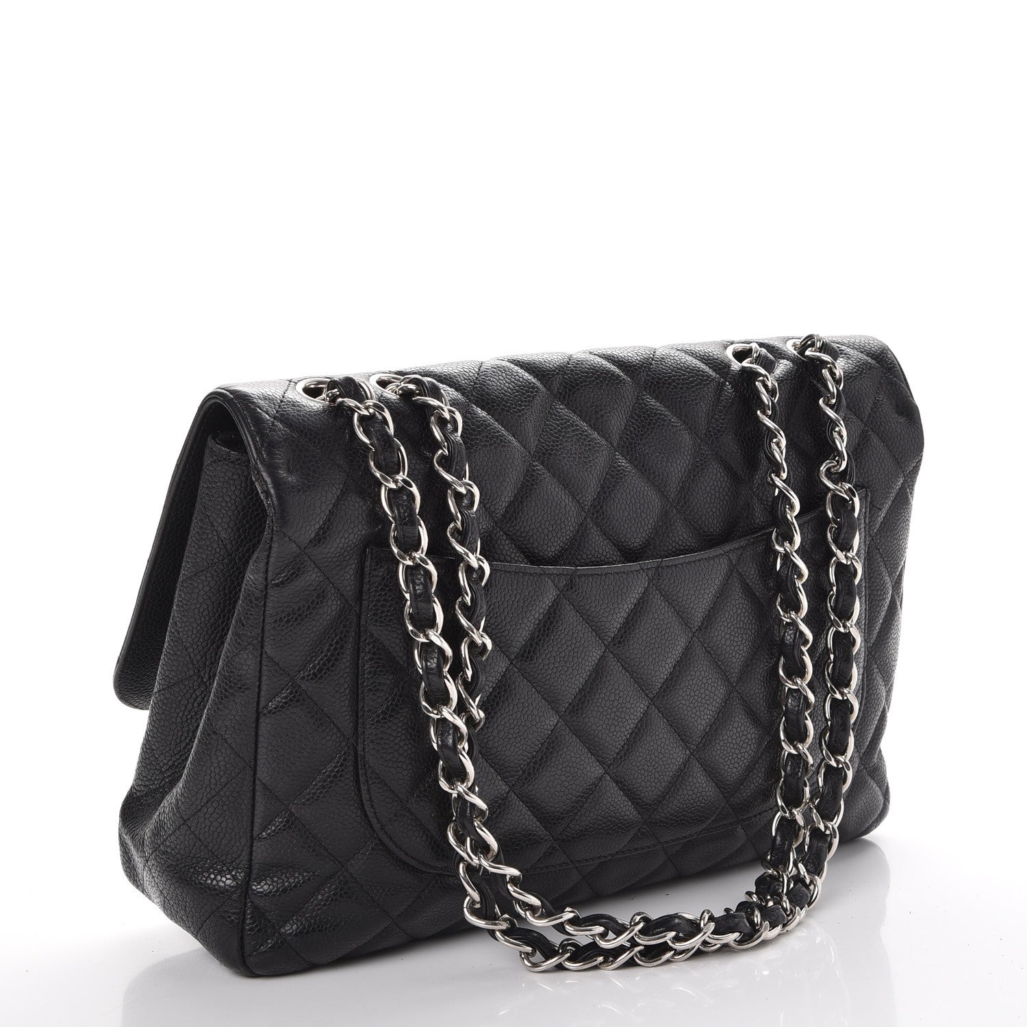 Chanel Caviar Quilted Jumbo Single Flap Black 4 of 15