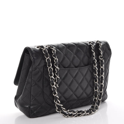 Chanel Caviar Quilted Jumbo Single Flap Black 4 of 15