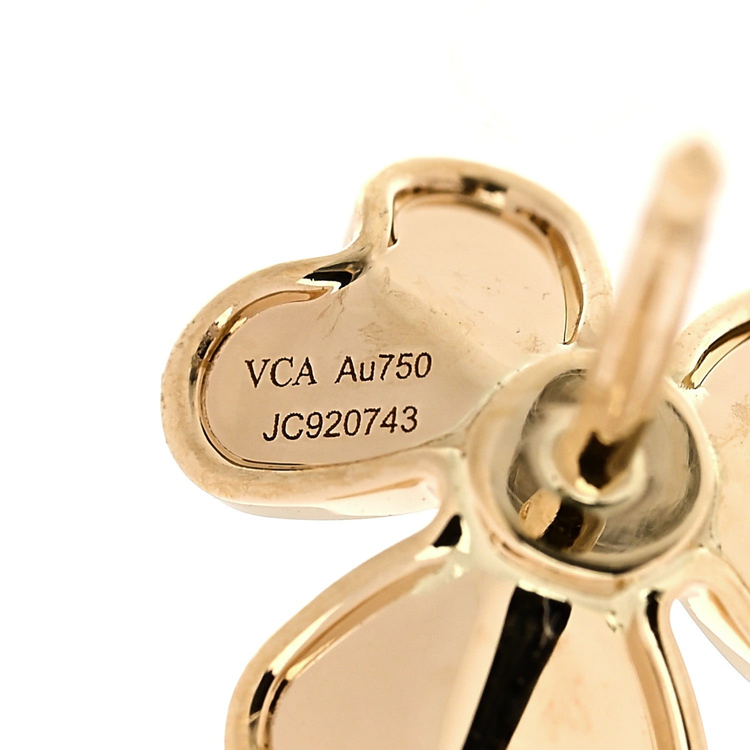 Van Cleef & Arpels 18K Yellow Gold Diamond Mini Frivole Earrings 4 of 5