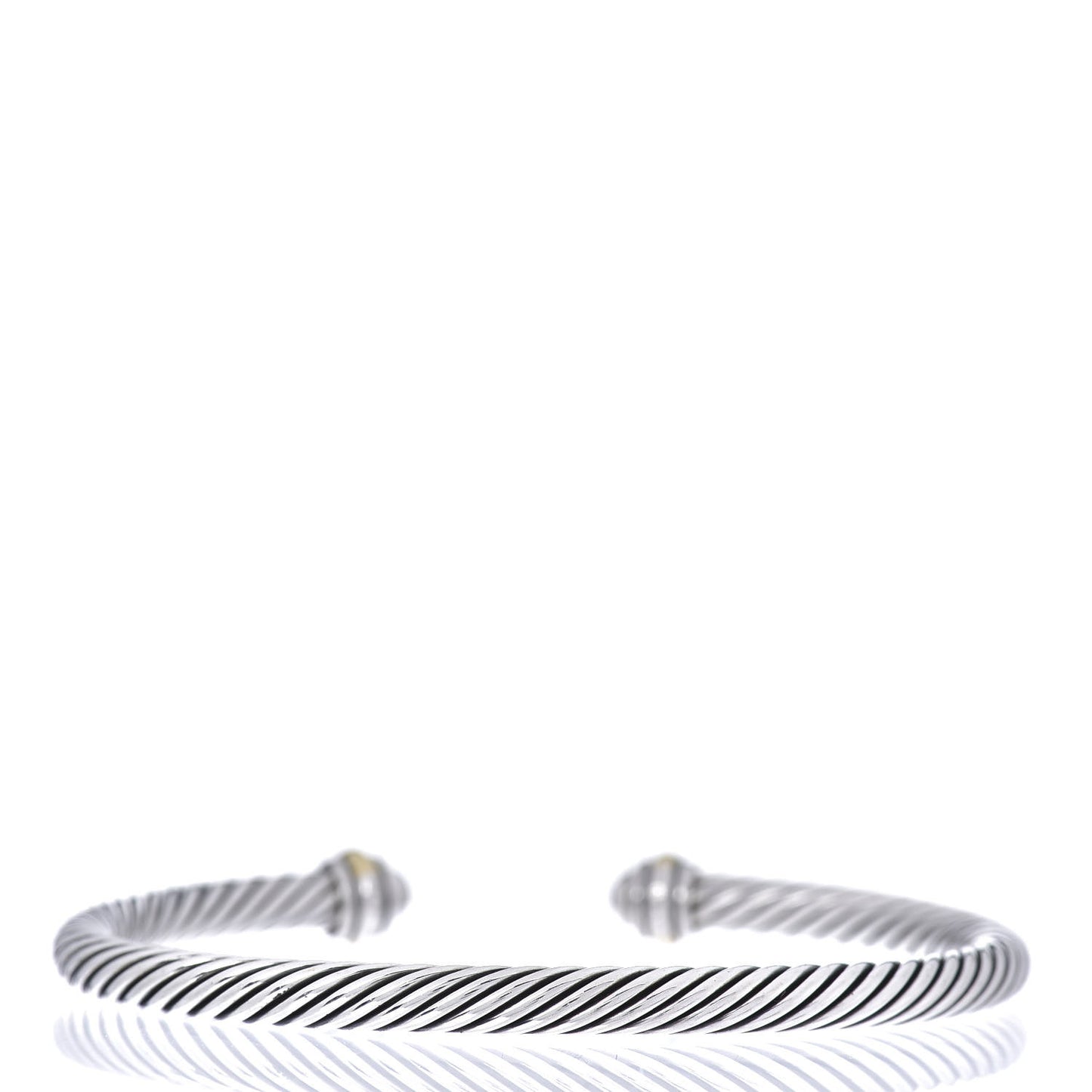 Sterling Silver 18K Yellow Gold 4mm Cable Classics Bracelet