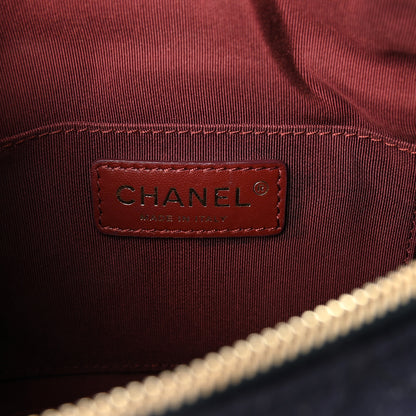 Chanel Wool Lambskin Quilted Paris Hamburg Charms Waist Bag Dark Navy 6 of 10