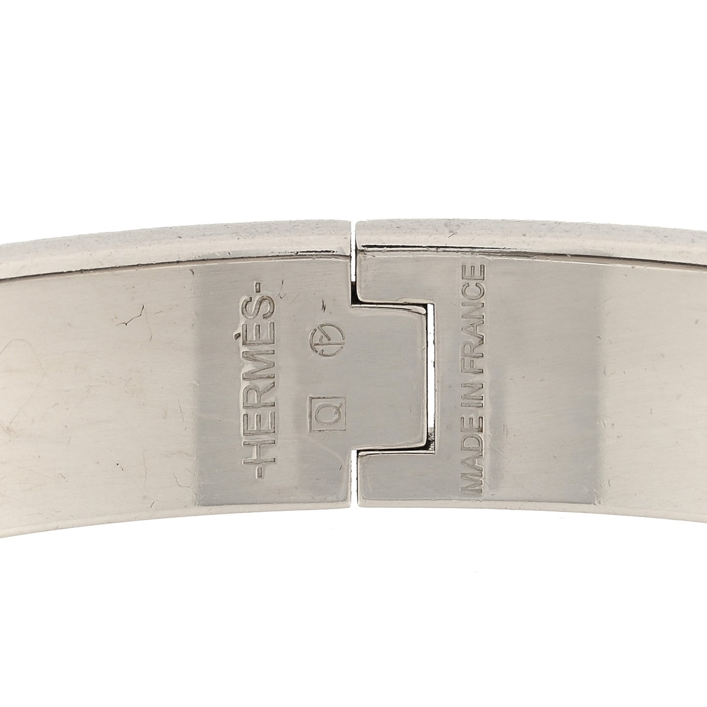 Enamel Narrow Clic Clac H Bracelet PM Rose Poudre