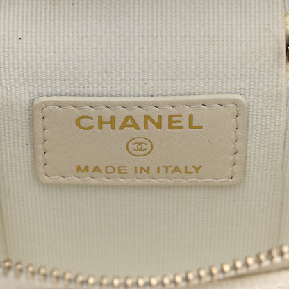 Chanel Caviar Quilted Small Handle With Care Vanity Case With Chain White 6 of 13