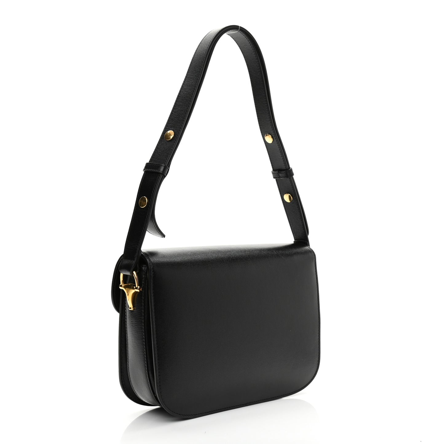 Azalea Calfskin Horsebit 1955 Shoulder Bag Black