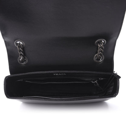 Prada Glace Calfskin Studded Crossbody Turchese Black 5 of 9
