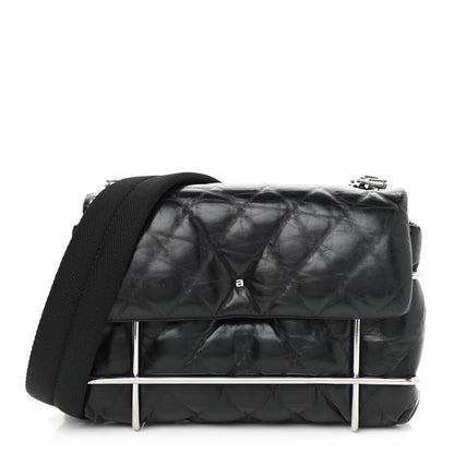 Alexander Wang Calfskin Quilted Halo Crossbody Bag Black 1 of 10