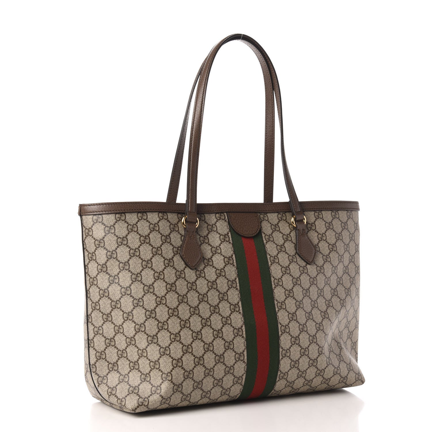 Gucci GG Supreme Monogram Medium Ophidia Shopping Tote Brown 3 of 11