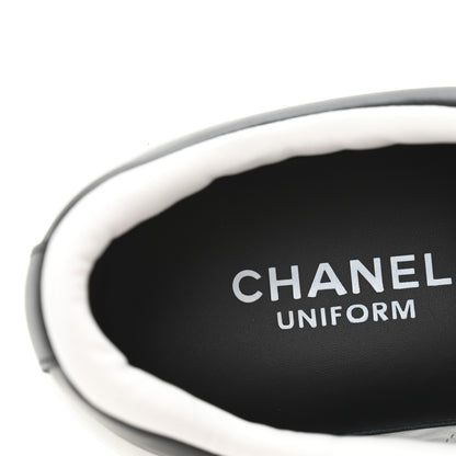 Chanel Calfskin CC Womens Sneakers 38.5 Black 8 of 9