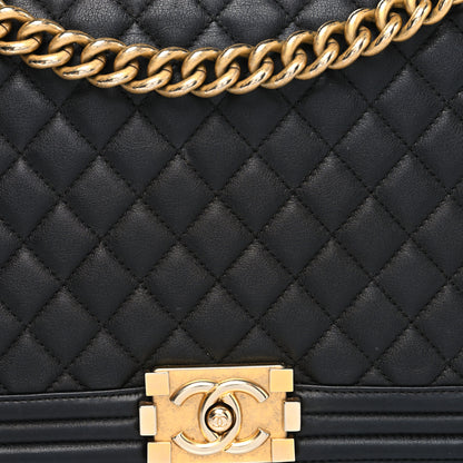 Chanel Calfskin Quilted New Medium Boy Flap Black 8 of 10