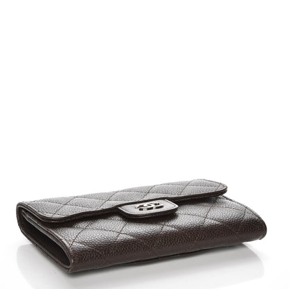 Chanel Caviar Quilted Small Flap Wallet Brown 4 of 8