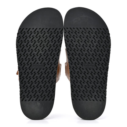 Hermes Calfskin Womens Chypre Sandals 38.5 Naturel 5 of 11