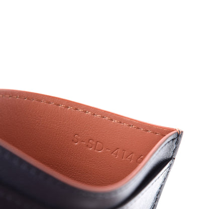 Celine Smooth Lambskin Bi-Color Solo Card Holder Terracotta Black 7 of 9