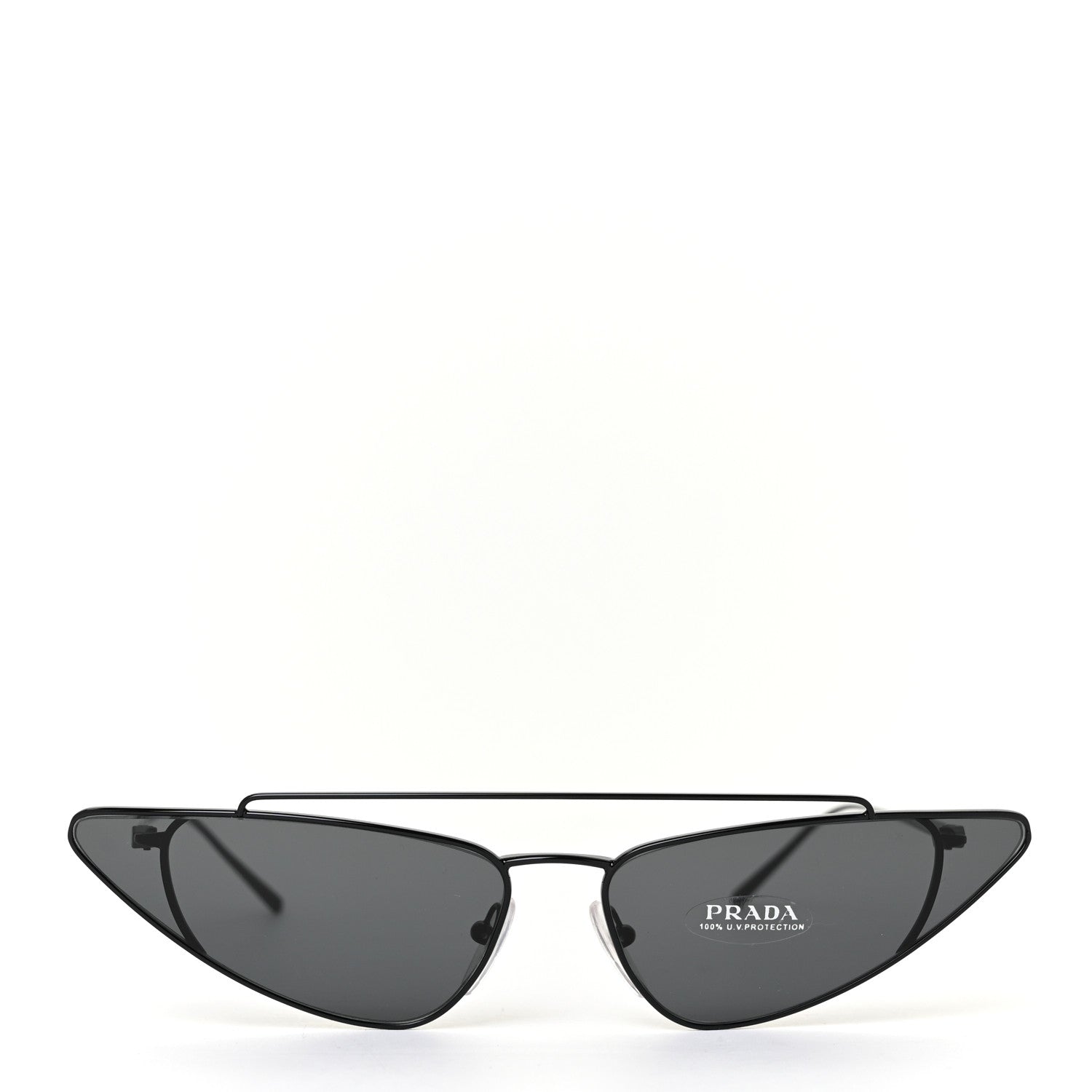 Prada Cat Eye Sunglasses SPR 63U Black 2 of 7