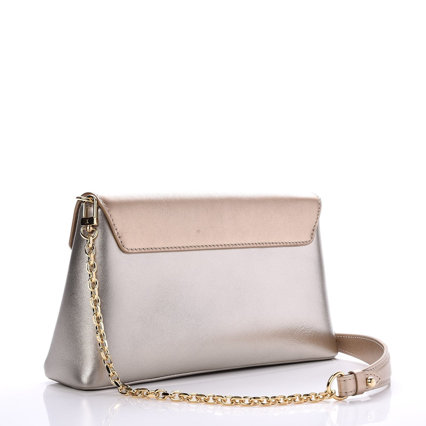 Metallic Calfskin Love Note Gold Silver