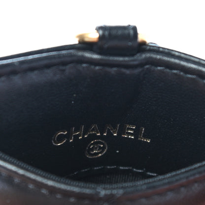 Chanel Pearl Lambskin Pearl Crown CC Wristlet Multi Pouches Black 6 of 9