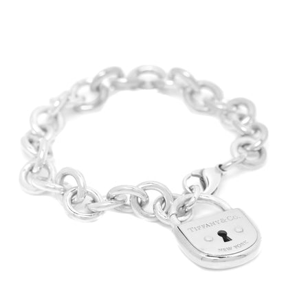 Tiffany Sterling Silver Lock Charm Bracelet 1 of 5